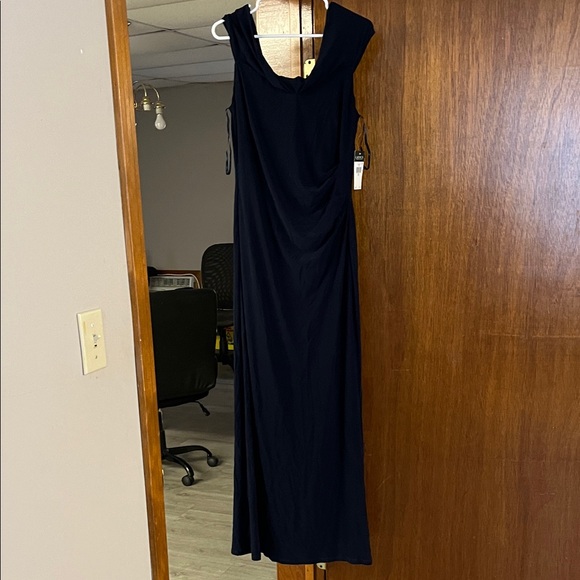 Ralph Lauren One Shoulder Black Dress - Picture 1 of 4